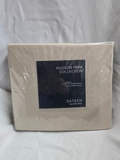 Hudson Park Collection Sateen Sheet 680 Thread Count Pumice New