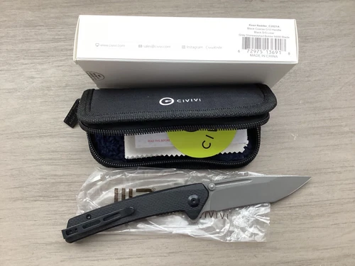 New Civivi Keen Nadder Linerlock Black Folding Poket Knife C2021A