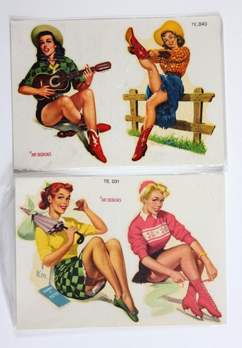 Art Deco Cals Vintage Pin Up Decals - Foto 10 di 17