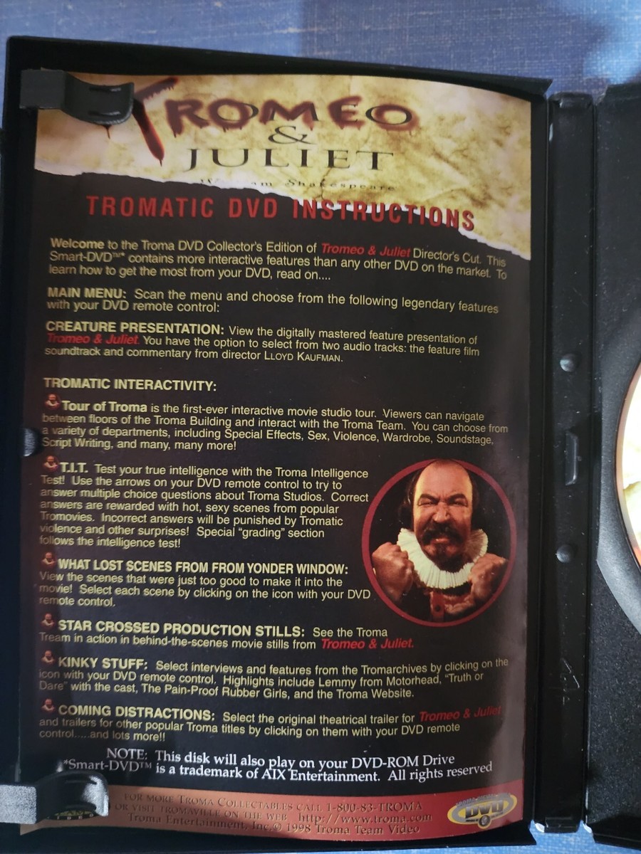 Tromeo and Juliet DVD | eBay