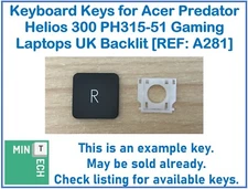 Replacement Keys for Acer Predator Helios 300 PH315-51 Gaming Laptops UK Backlit