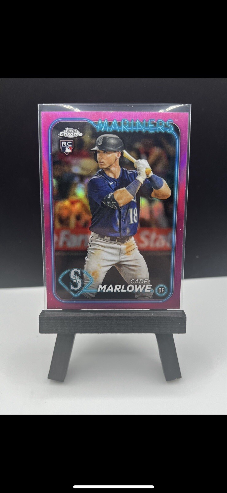 2024 Topps Chrome - Pink Refractor #266 Cade Marlowe (RC) Seattle Mariners