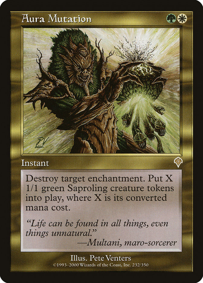 FOIL Aura Mutation | MtG Magic Invasion | English | Lightly Played (LP)