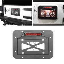 Spare Tire Delete Back License Plate Relocation Fit 2007-2018 Jeep Wrangler JK 