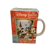 Disney Mickey Minnie Donald Christmas Coffee Tea Mug Cup Nestlé Hot Cocoa 