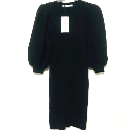 ZARA women Knit dress with round neck 