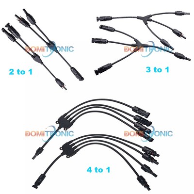 Solar Panel Cable Connector Adapter Waterproof IP65 Solar Y Branch Connector
