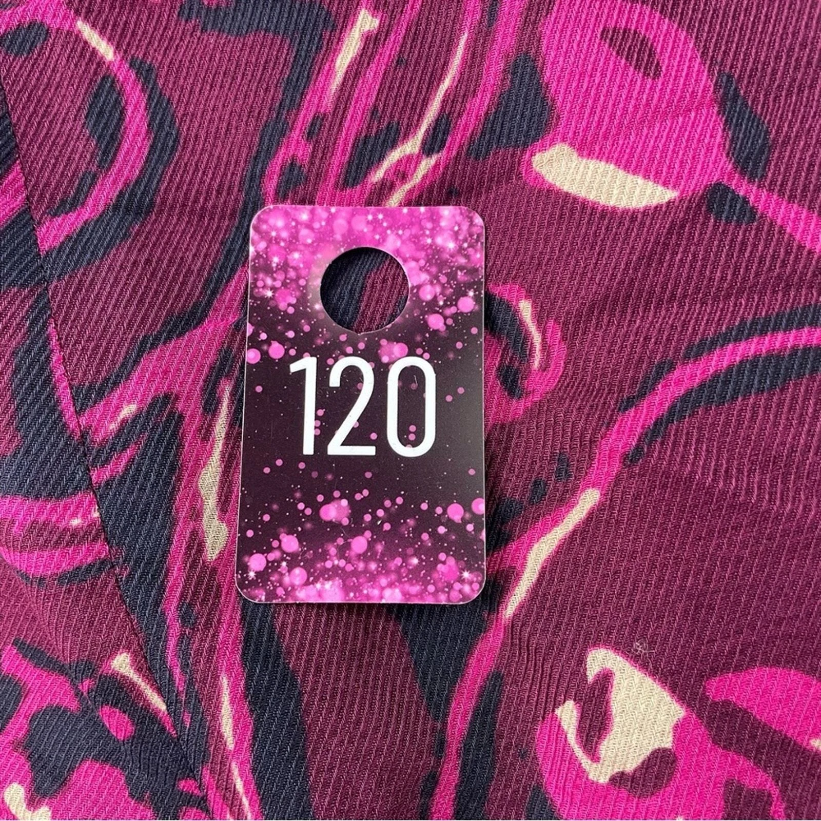 Mini abito da donna Tory Burch viola nero floreale collo puff manica lunga taglia 2