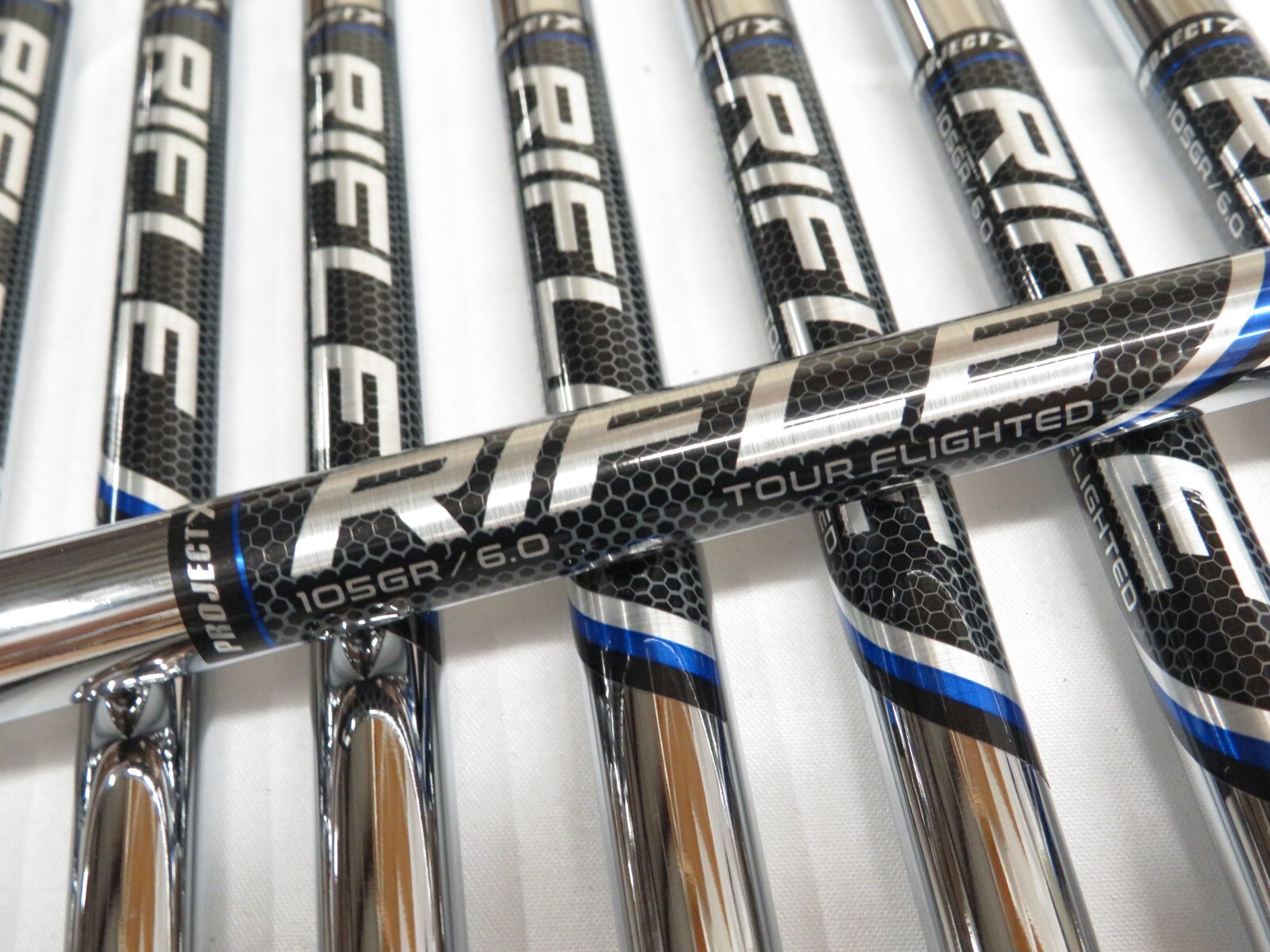 Used LH Callaway Rogue ST Pro Iron Set 4AW Rifle 6.0 Stiff Flex Steel