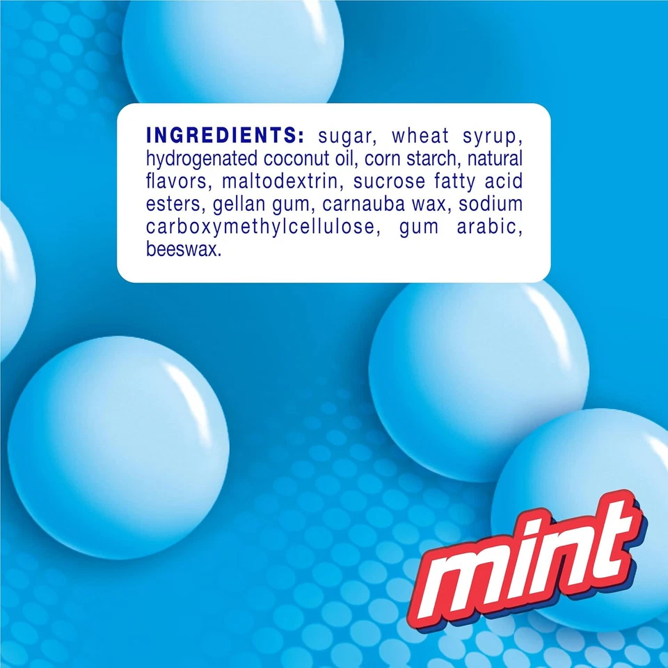 (15 件装)Mentos Chewy Mint 糖果卷,薄荷,非熔化(14 克拉)精选口味 — 第 3/4 张图片