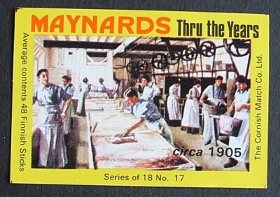 Matchbox Label Maynards Wine Gums Inside Factory 1905 No 17 ME306