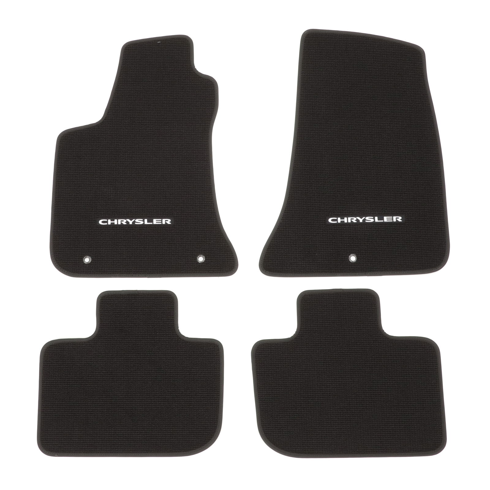 Alfombrillas de piso premium para Chrysler 300 2015-2018 RWD, delanteras y traseras, negras