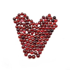 Natural Red Garnet Round Cabochon Loose Gemstone Lot 100 Pcs 4 MM