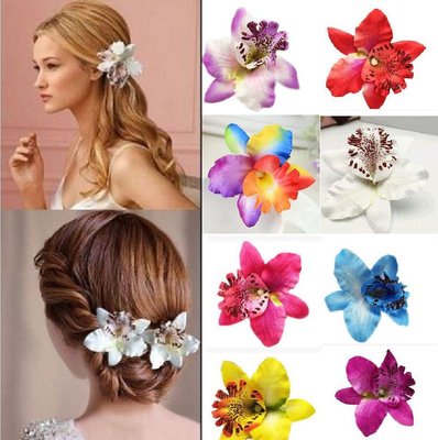 12 Blumen-Haarnadeln Mit Krokodilclip – Bunt, Hawaiianisch & Perfekt Für Hochzeit, Strand Oder Party