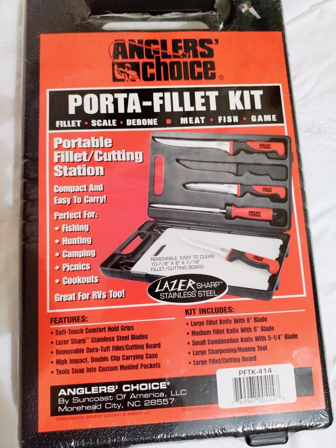 Anglers Choice PFTK-414 Porta-Fillet Kit 5pc W/Case BRAND NEW