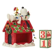Jim Shore Peanuts SNOOPY'S COUNTDOWN CALENDAR-SNOOZING TIL CHRISTMAS 6015027 NEW