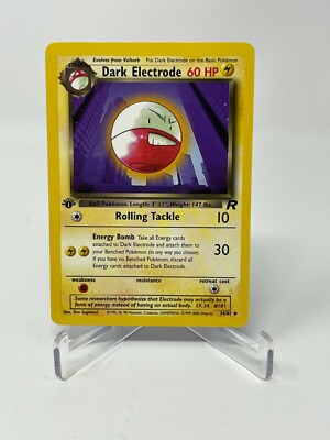 Pokemon Team Rocket 1st Edition Dark Electrode 34/82 Non-Holo Pack