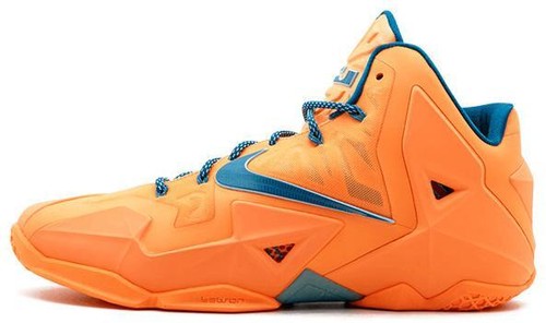 Nike LeBron 11 NBA 2K14 Size 14 650884-674 CHALLENGE RED/METALLIC