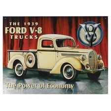 1939 Ford Pickup Tin Sign - 16"W x 12-1/2"H, Made in USA #DE-707