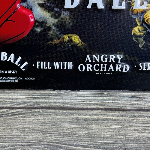 Fireball Cinnamon Whiskey Angry Orchard Angry Balls Metal Bar Sign 18x11” - Picture 6 of 13