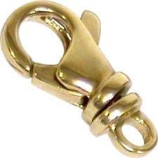 14K Gold Designer Lobster Swivel Jewelry Clasp 12mm