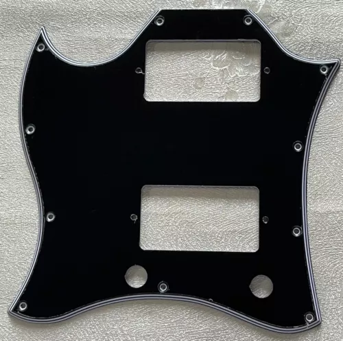 Left-Handed For Gibson SG Standard Full Face Style Guitar Pickguard 5-Ply Black