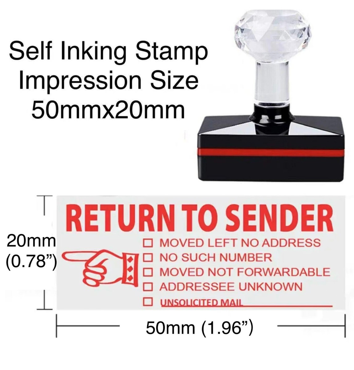 Return To Sender Not At This Address Self Inking Rubber Stamp – All Quality - View #4