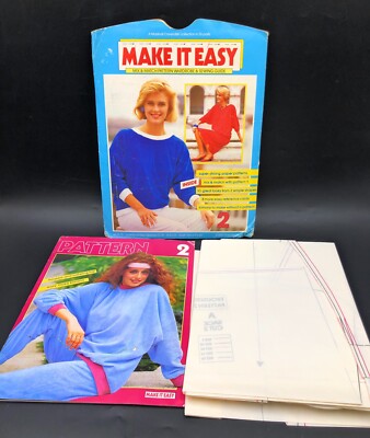 Make It Easy Schnittmuster Nr. 2 Damen Oberteil Hose Cardi Kleid Größe 8-16