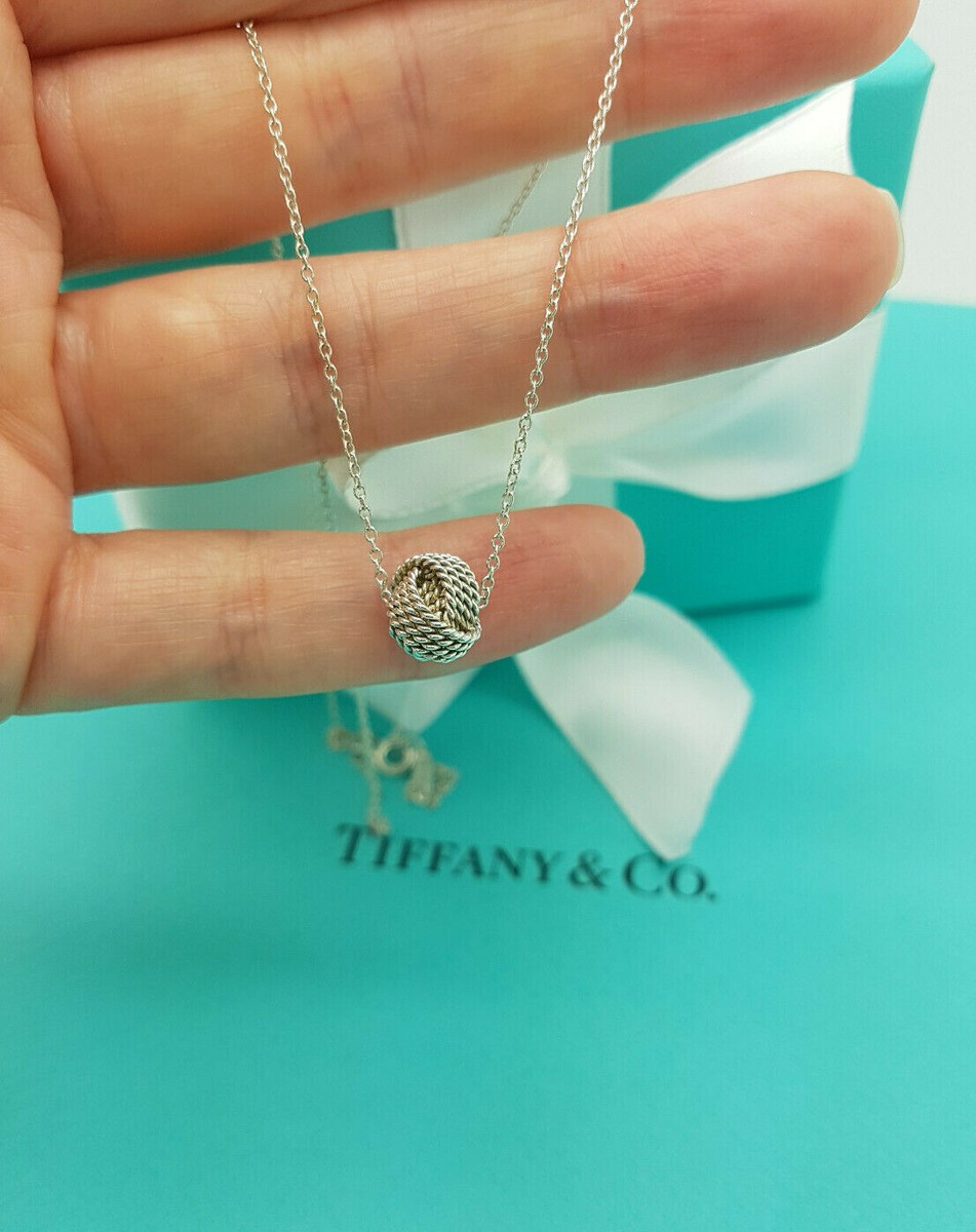 Tiffany & Co. Twist Love Knot Pendant 16 inches Necklace in