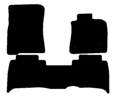 Fits Toyota Landcruiser V8 2008 onwards Black Premium Tailored Car Mats HITECH