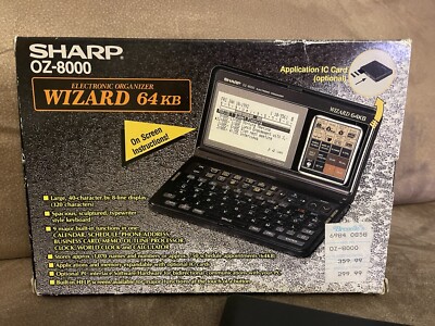 Vintage Sharp OZ-8000 Electronic Organizer Wizard 64KB UNTESTED | eBay