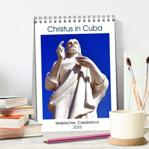 Christus in Cuba - Malerisches Casablanca (Tischkalender 2025 DIN A5 hoch), CALV - Bild 3 von 9