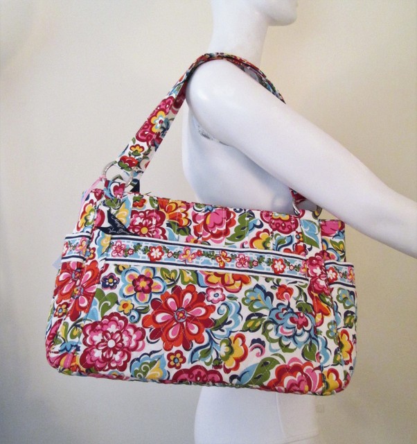 Vera Bradley Stephanie Hope Garden Purse Pocketbook Handbag Tote Bag Retired Vera Bradley Stephanie Hope Garden 2009 2010 Large Shoulder Bag Handbag