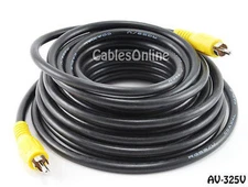 25 ft. 1-RCA Male to 1-RCA Male Composite Video RG59/U Coaxial Cable, AV-325V
