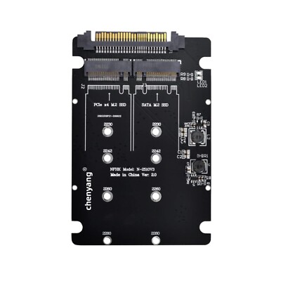 M.2 SSD Konverter NVME SATA U.2 Adapter Schwarz für SFF-8639