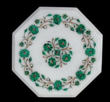 12 " Marmor Table Top Pietra Dura Handgemacht Inlay Kunst Heim Dekor Geschenk