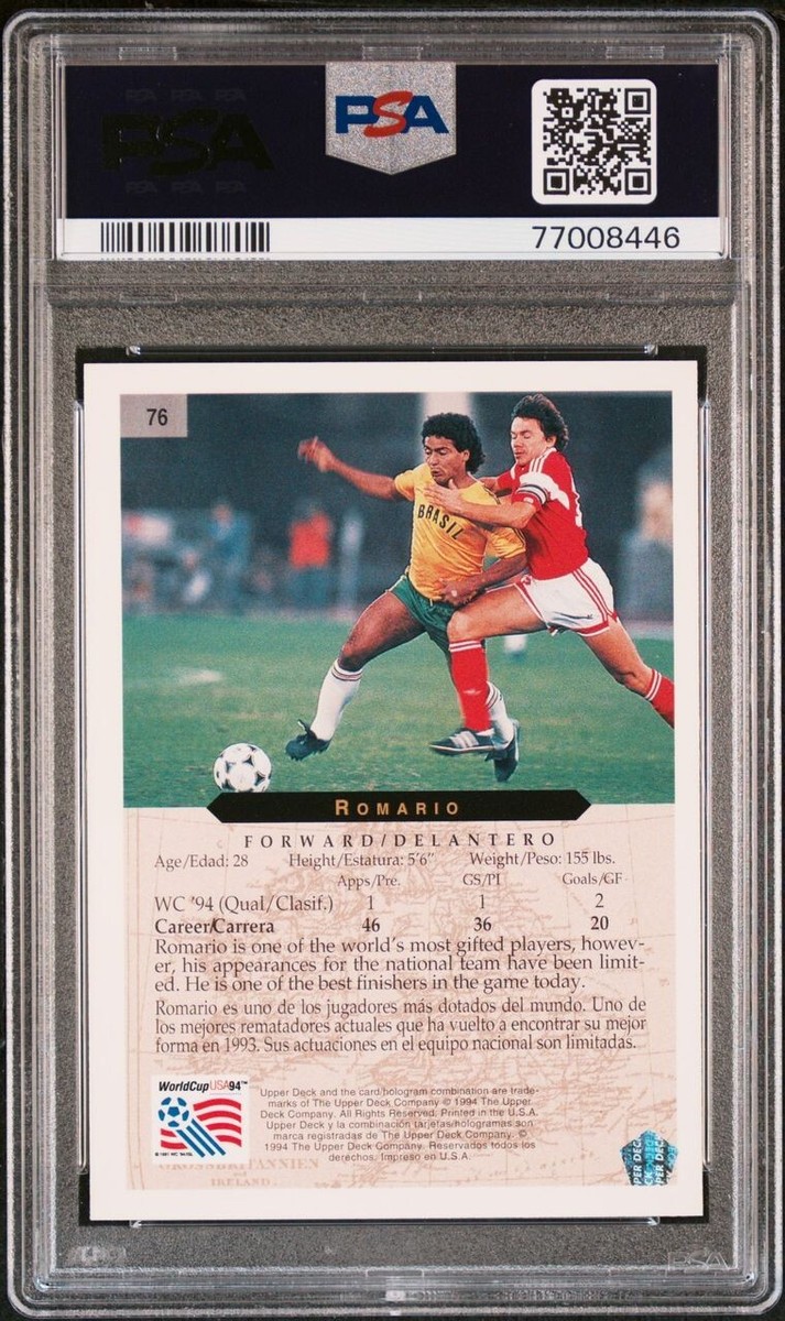 Romario 1994 Upper Deck World Cup Contenders #76 Brazil English