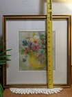 J TYREE Original Watercolor Signed Matted Framed Vase Floral **Moving Sale** — photo 3