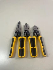DeWALT 3-Piece Compound Action Plier Cutter Set Needle Nose, Snips, Linesman