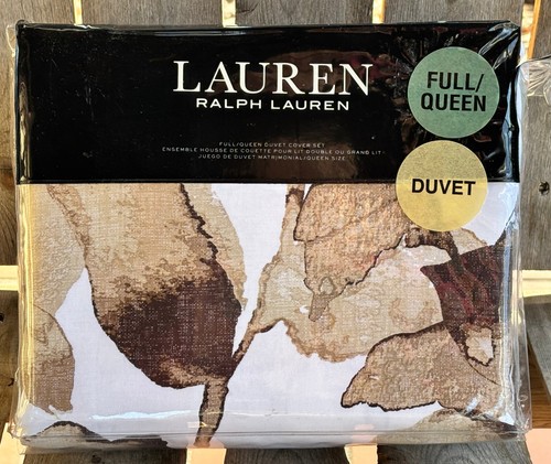 Ralph Lauren Corrine Tonal Leaf Full/Queen Cotton Duvet Cover Set - Picture 2 of 6