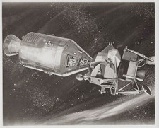 Apollo 9 RARE NASA 1969 Command Service Lunar Module Separation Art 10x8 Photo