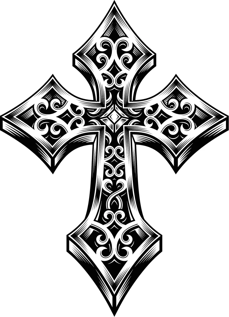 Gothic Cross Car Bumper Sticker Decal | eBay