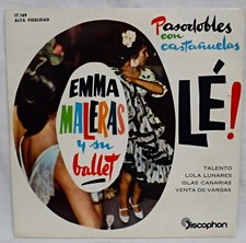 EMMA MALERAS Y Su Ballet - Ole Pasodobles Con Castanuelas .. 1961 Spanis45rpm Ep
