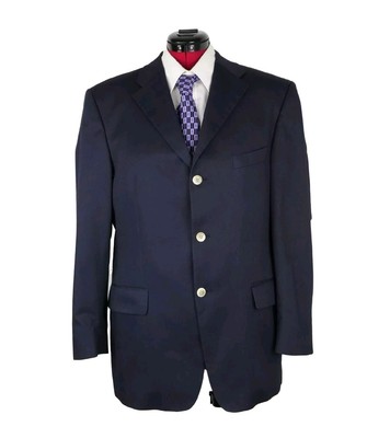 Tommy Hilfiger Sakko Buck 50 Regular Baumwolle Casual Blazer Blau ORIGINAL 