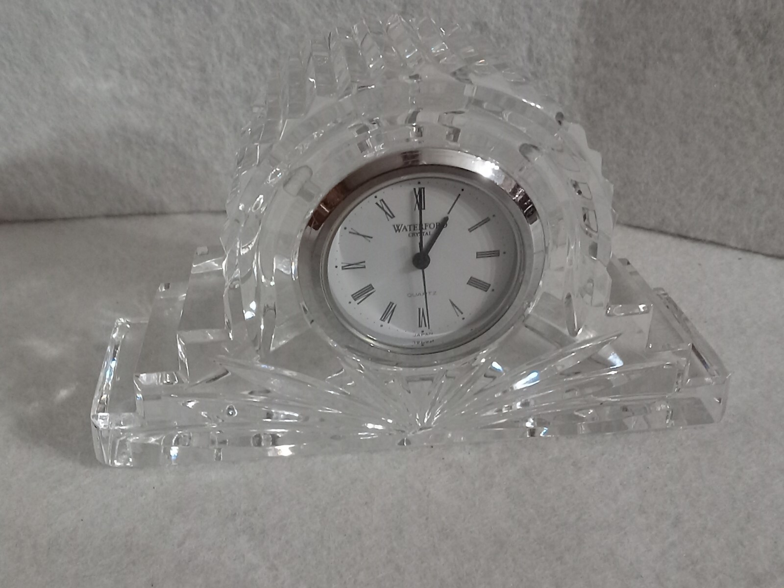 Vintage Waterford Cut Crystal Mantle Desktop Clock