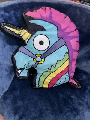 14  Fortnight Loot Llama Unicorn - Epic Games - Rainbow Plush Throw Pillow