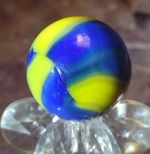 .63" NM VINTAGE MARBLE KING MARBLES- UNIQUE BLUE