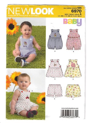 New Look Baby 6970 Baby Rompers Dress Shorts ~ Size Newborn to Large Four Sizes