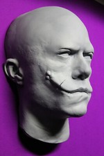 Heath Ledger 1:1 Life Mask Joker un-painted with eyes open