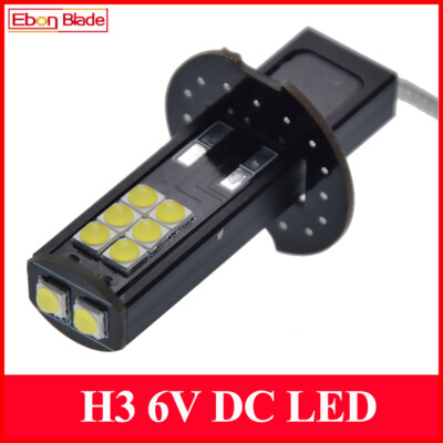 H3 PK22S LED Birne 6V 6 Volt 3030 14SMD Taschenlampe Stirnlampe Lampe Weiß 6000k